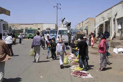 Small scale trade around the Massawa busstation - Asmara Eritrea.