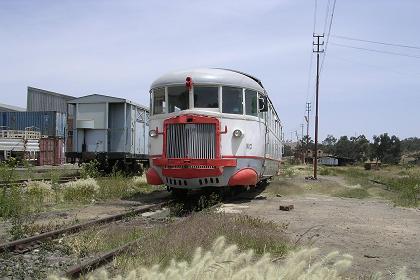 Antique Italian railcar, Littoria - Railway station Asmara Eritrea.