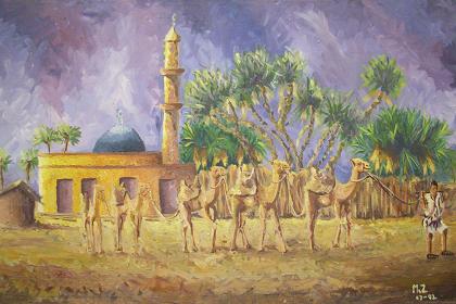 Painting (Hirgigo) at the  ETSA exhibition - Asmara Eritrea.