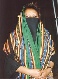 Rashaida woman, traditionally dressed at the ETSA party on the Expo grounds.