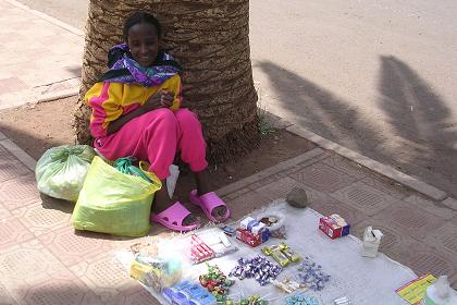 Girl selling candy - Sembel Housing Complex Asmara Eritrea.