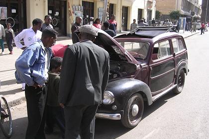 Breakdown of one of the old timers - Harnet Avenue Asmara Eritrea.