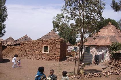 Traditional houses (Agdos) - Haz Haz Asmara Eritrea.