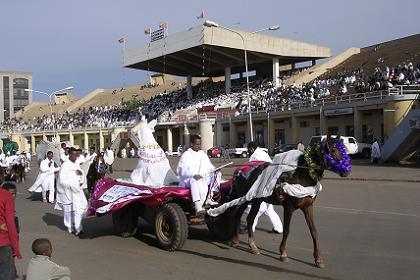 The celebration of Meskel - Bahti Meskerem Square Asmara Eritrea.