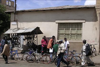 Bicycle repair shop - Asmara Eritrea.