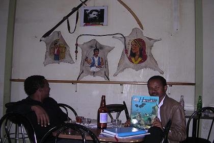 Nicely decorated Pizza restaurant - Asmara Eritrea.