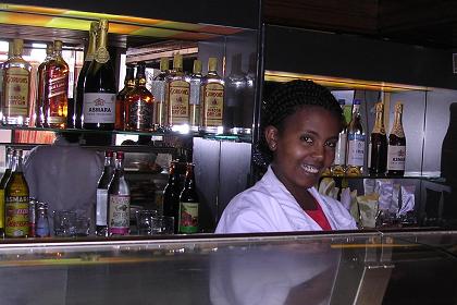 Waitress, Damera bar and pastry - Harnet Avenue, Asmara Eritrea.