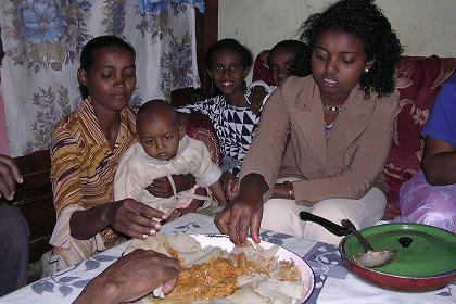 Lunch with an Eritrean family - Asmara Eritrea.