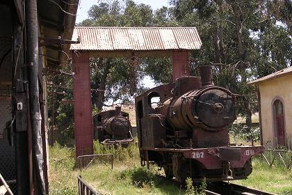 Steam locs - Railway station Asmara Eritrea.