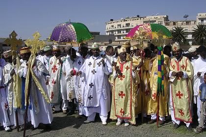 Religious participants. Celebration of Meskel - Asmara Eritrea.