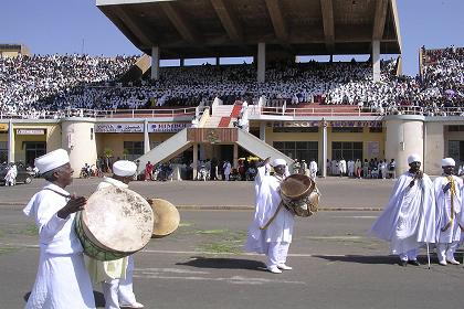 Religious music. Celebration of Meskel - Asmara Eritrea.