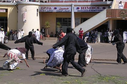 Religious drama. Celebration of Meskel - Asmara Eritrea.