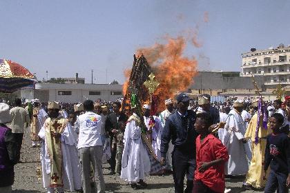 Being pictured with the Damera. Celebration of Meskel - Asmara Eritrea.