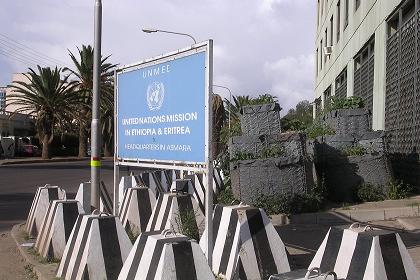 US bad conscience: Double barricaded UNMEE HQ - Asmara Eritrea.