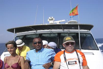 Tedros and the Italian passengers.