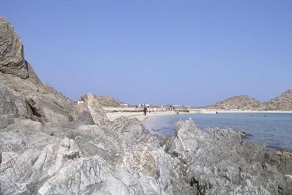 Walking the sea shore - Dissei Island Eritrea.