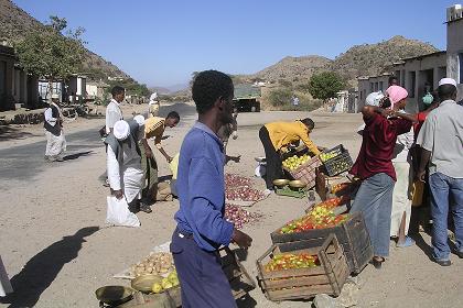 Adi Teclesan - Small scale trade on the road to Keren Eritrea.