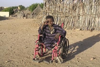 Boy in wheelchair - Agordat Eritrea.