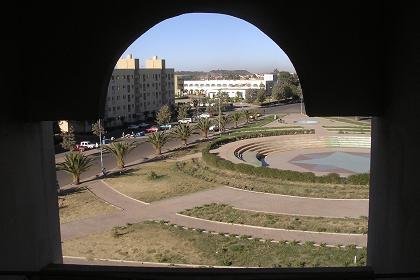 Scenic view on Sembel from one of the windows of the school.