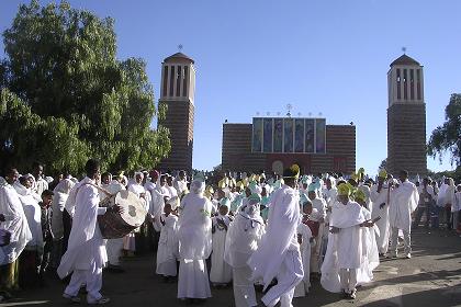 Celebration of Nigdet (Santa Mariam) at the Coptic Cathedral in Asmara.