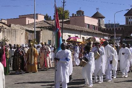 Celebration of Nigdet (Santa Mariam) at the Coptic Cathedral in Asmara.