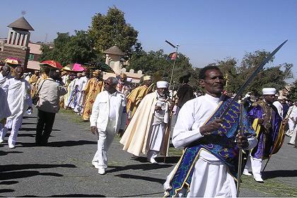 Celebration of Nigdet (Santa Mariam) at the Coptic Cathedral in Asmara.