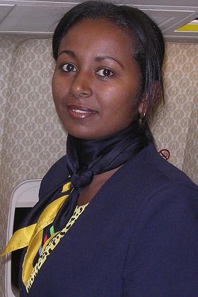 Flight attendant Salina - Eritrean Airlines