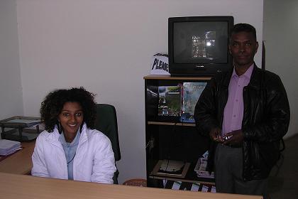 Muchot and Yohannes - Ministry of Tourism Service Center - Asmara Eritrea.