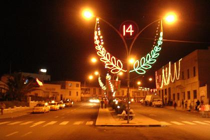 Sematat Avenue Asmara Eritrea - 14th Independence Day.
