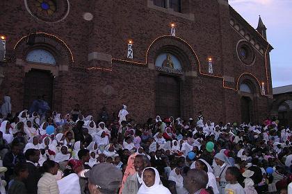 Women waiting for the parades - Harnet Avenue Asmara Eritrea.