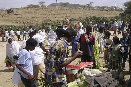 Boys selling water melon - Festival of Mariam Dearit - Keren Eritrea.