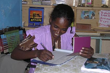 Saba - registration in the Freselam Hotel - Barentu Eritrea.