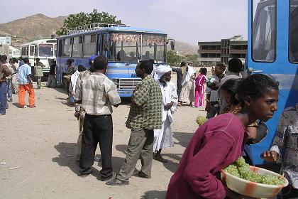 Small scale trade on the bus station - Keren Eritrea.
