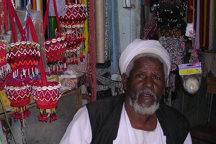 Souvenir shop and shop keeper - Keren Eritrea.