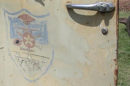 Door of a USSR army truck - Asmara tank graveyard.