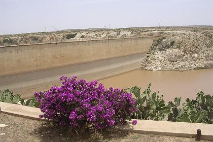 Dam and water reservoir of Mai Nefhi - Eritrea.