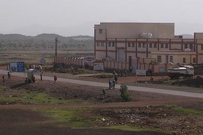 Santa Famiglia Pasta factory and bus stop to Asmara,  Mai Nefhi and Himbirti - Adi Guadad Asmara Eritrea.
