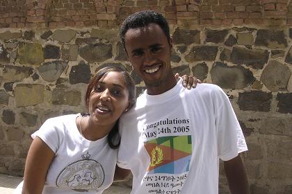 Michael my nephew and his girlfriend - Asmara Eritrea.