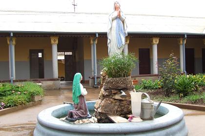 Catholic Cathedral Asmara Eritrea - Monastery garden.