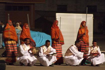 Dancers at the evening show - Bathi Meskerem Square Asmara Eritrea.