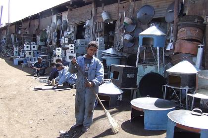 Metal workshops - Medeber markets Asmara Eritrea.