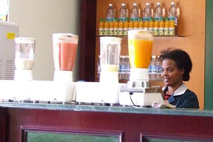 Interior of Cathedral Snack bar - Harnet Avenue Asmara Eritrea.