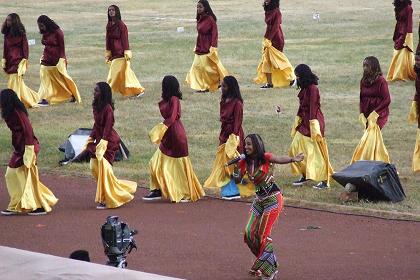 Musical drama featuring dance and songs in various Eritrean languages, depicting the long Eritrean struggle for liberation - Asmara Stadium.