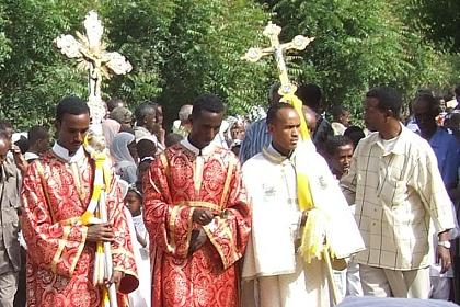 Priests at the festival of Mariam Dearit - Keren Eritrea.