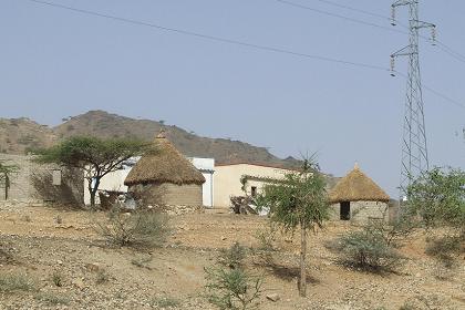 Traditional dwellings on the road to Keren Eritrea.