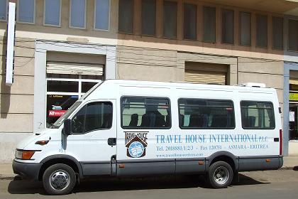 New tourist bus of Travel House International - Asmara Eritrea.