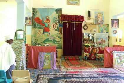 Orthodox Church (interior) - Biet Georgis Asmara Eritrea.