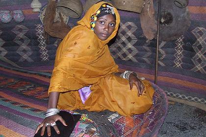 Nara woman in her traditional house - Festival Eritrea 2006 - Asmara Eritrea.