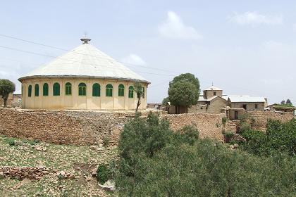 The compound of the Debre Bizen Monastery.