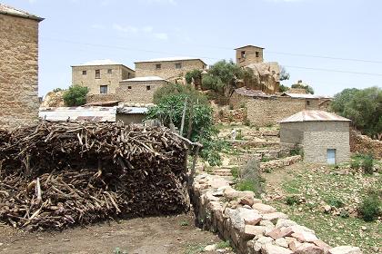 The compound of the Debre Bizen Monastery.